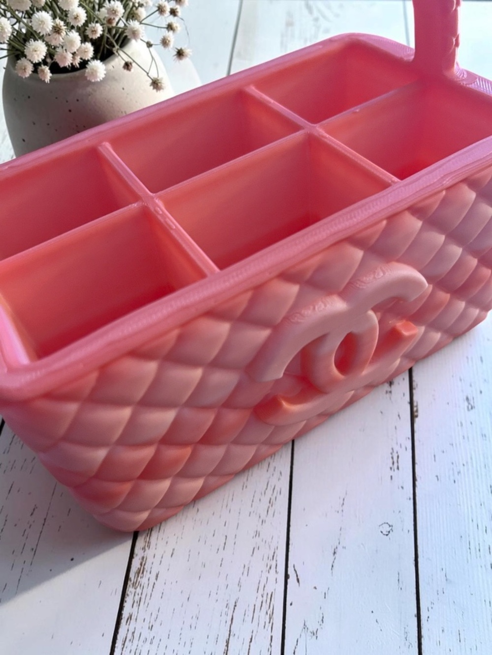 3D Handcrafted CC Caddy Organizer – Pink Ombré Decor & Storage NEW - Picture 9 of 10